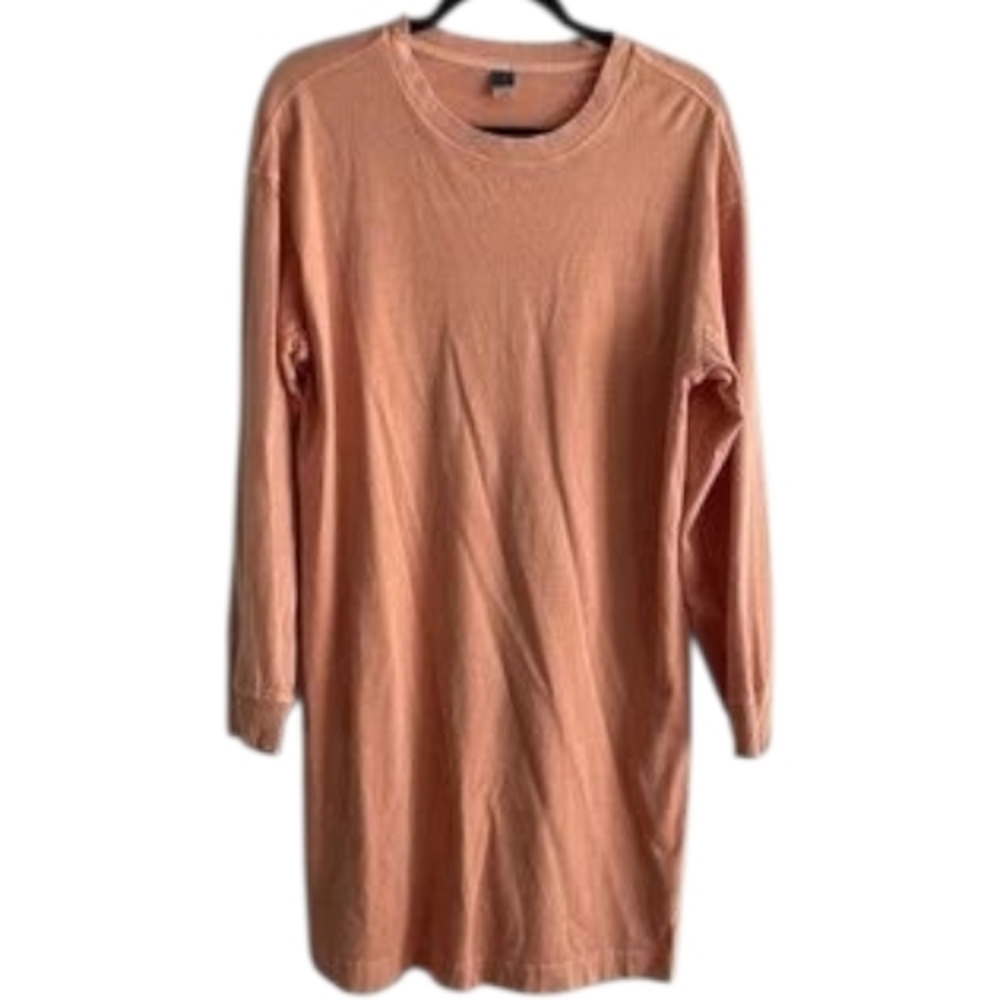 Old Navy Loose Vintage Garment-Dyed Long Sleeve T-Shirt Shift Dress